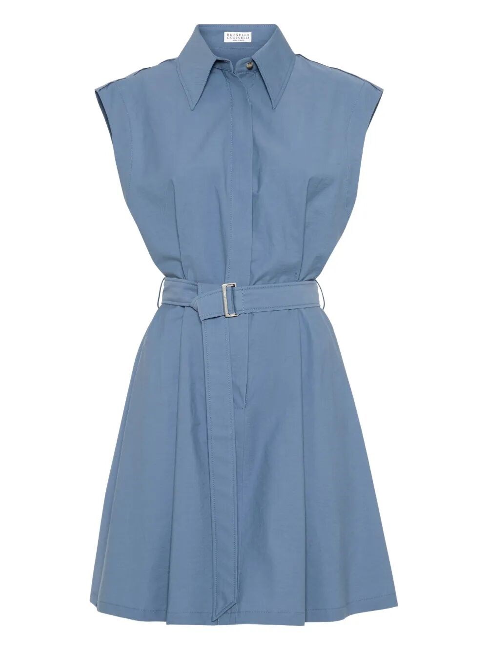 Brunello Cucinelli Mini Chemisier Dress With Monili