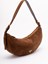 Prada `Prada Demi-Lune` Large Suede Shoulder Bag