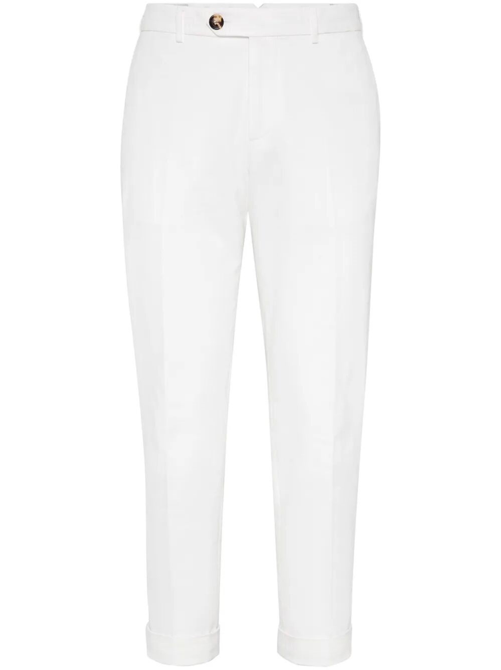 Brunello Cucinelli Pleat-front Cotton Trousers