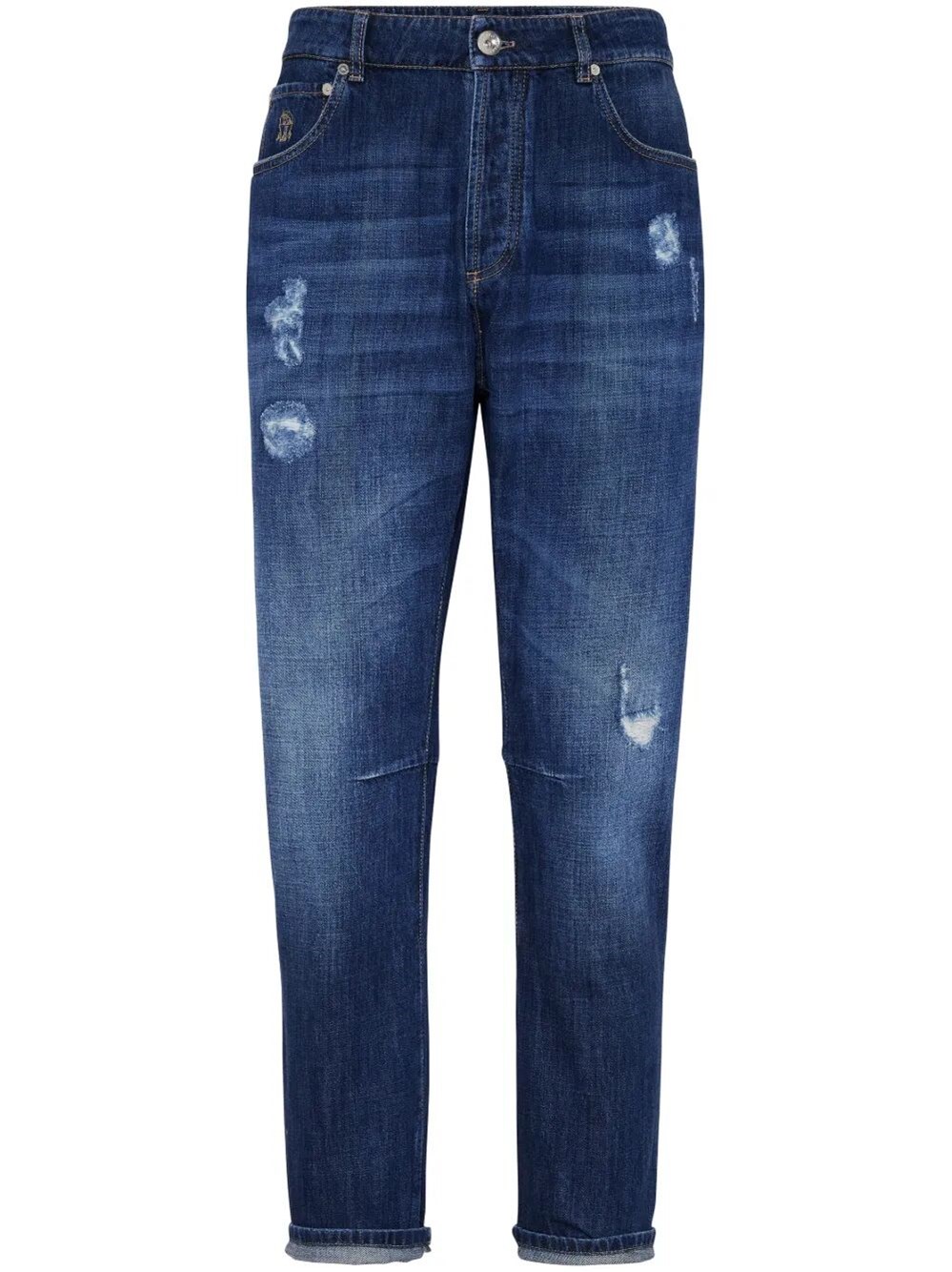 Brunello Cucinelli Distressed Denim Jeans Tears