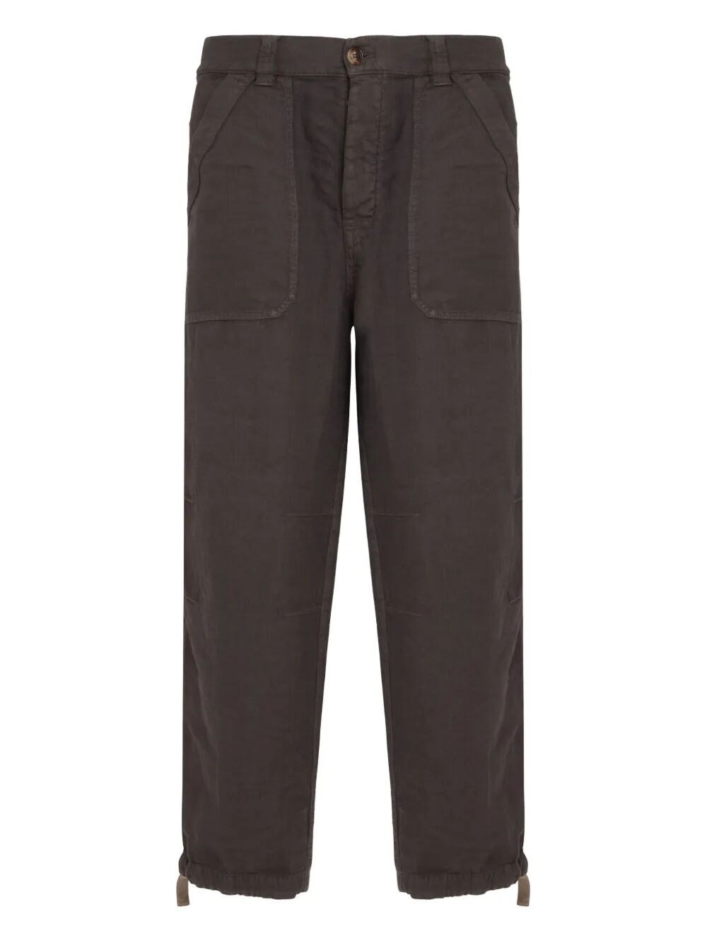 Brunello Cucinelli Linen Trousers With Relaxed Fit