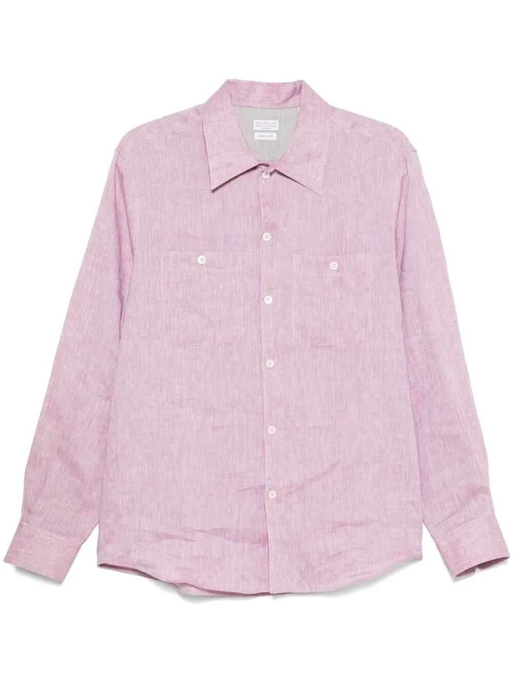 Brunello Cucinelli Shirt With Chest Pockets In Pink