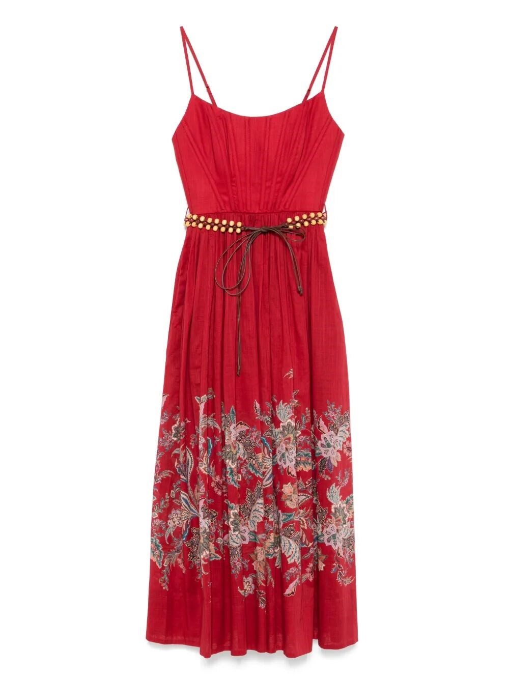 Zimmermann Rhiannon Belted Paisley-print Cotton-voile Midi Dress