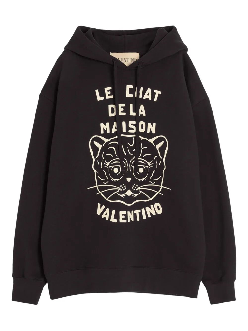 Valentino Garavani Sweatshirt With Le Chat De La Maison Patch In Black