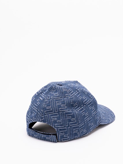 キャップ FENDI FF DENIM BASEBALL CAP fendi `denim ff` baseball cap available on Spinnaker - 51864