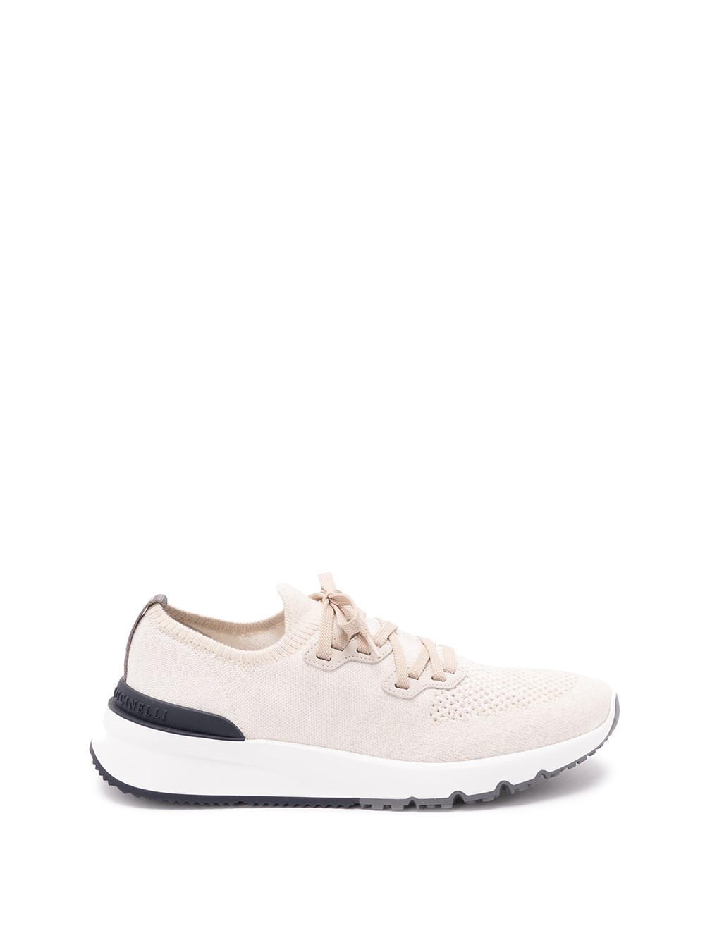 Brunello Cucinelli Ivory Chiné Knit Runners In Neutral