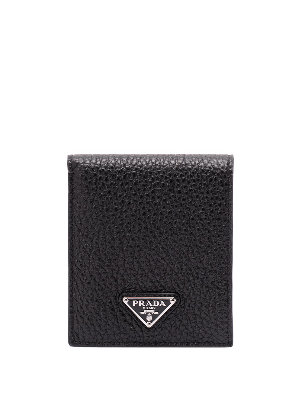Prada Men Grained Leather Bi-fold Wallet