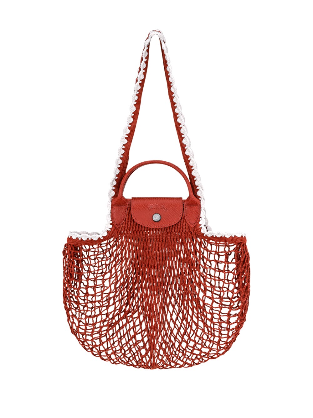 Longchamp `le Pliage Filet Crochet` Large Mesh Bag