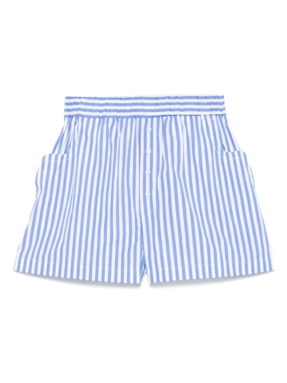 Cuantico Vertical Stripe Shorts With Elastic Waistband