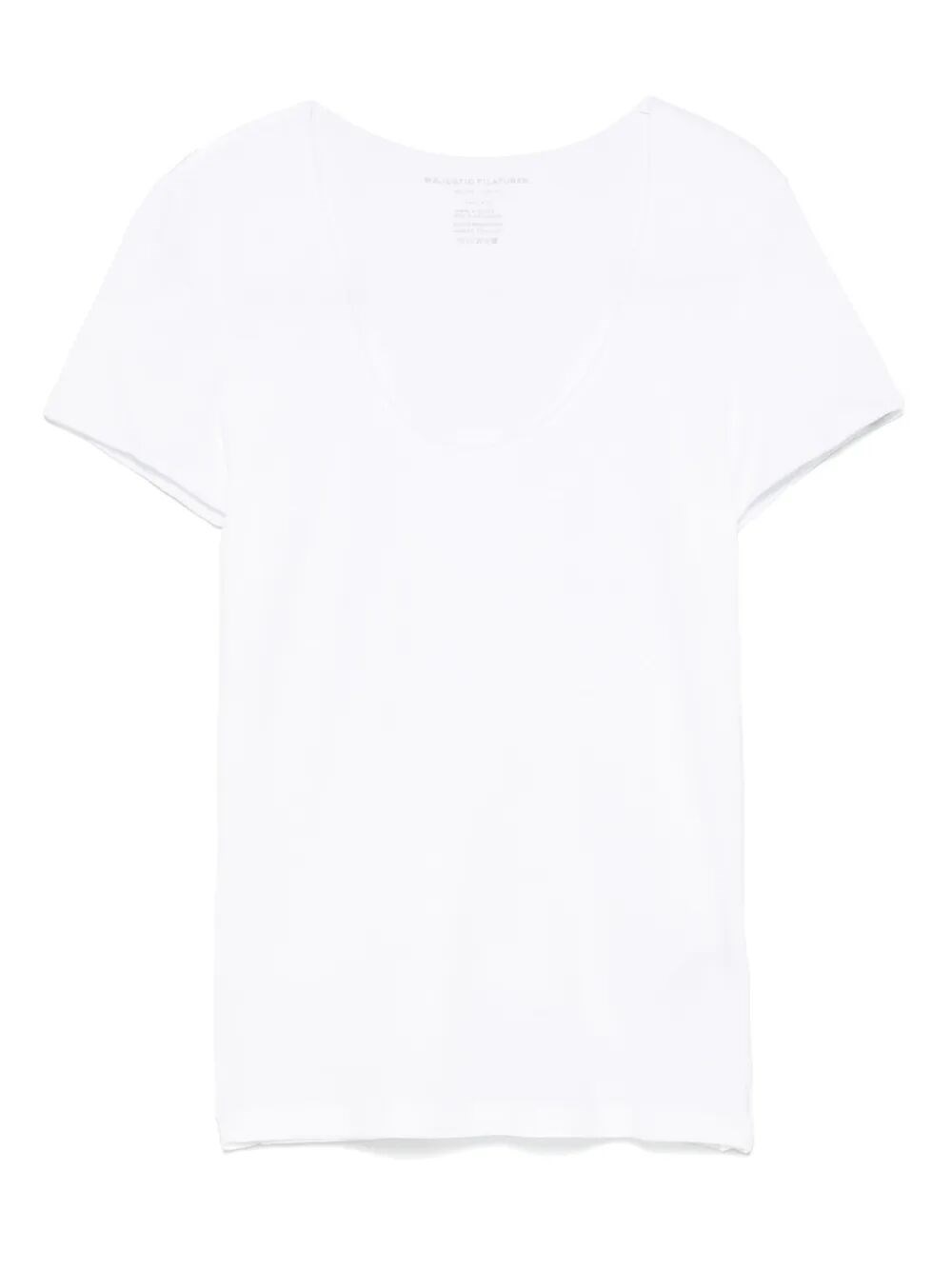 Shop Majestic U-neck Short Sleeve T-shirt