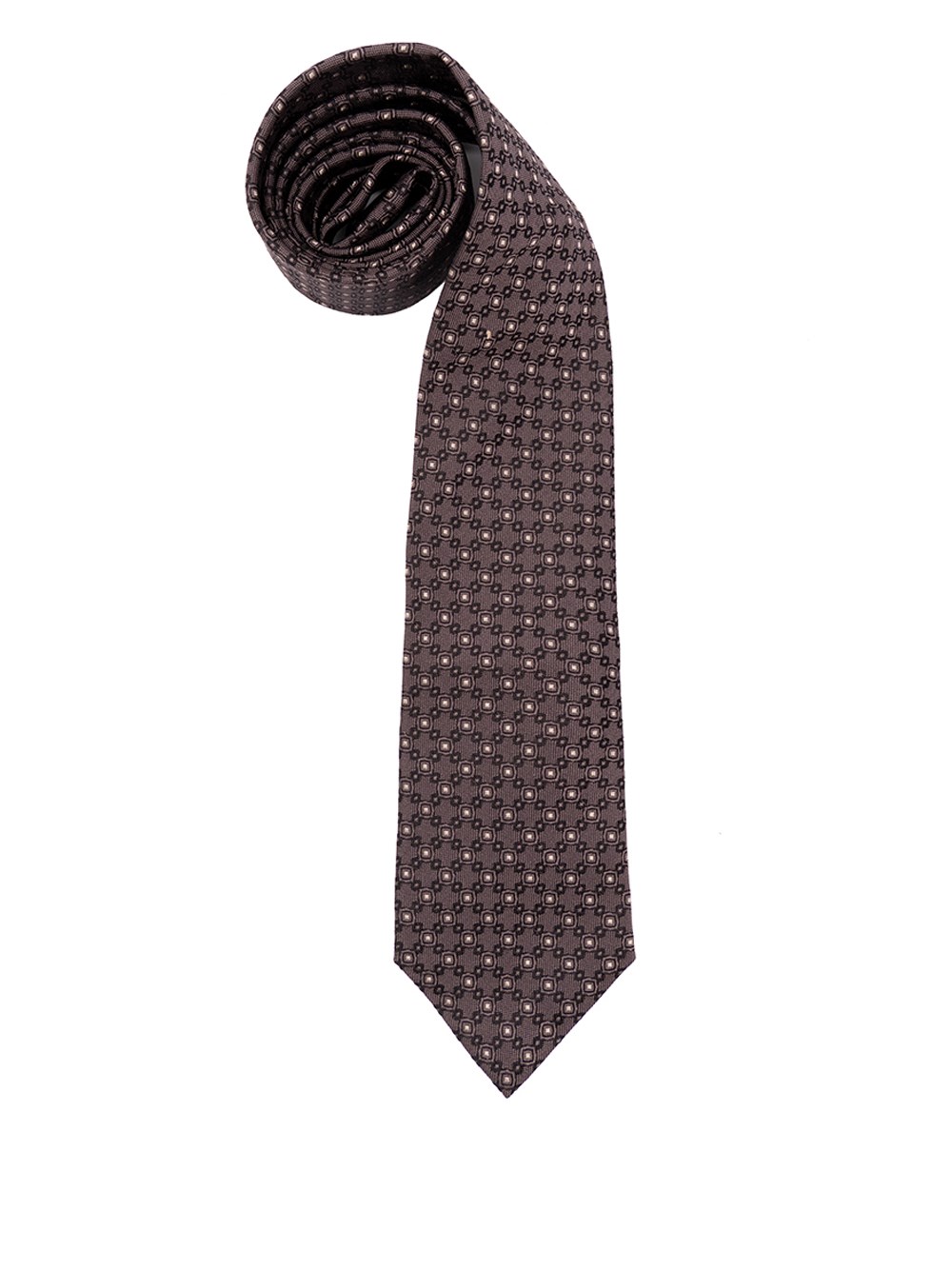 Brunello Cucinelli Men Necktie With Jacquard Pattern In Brown