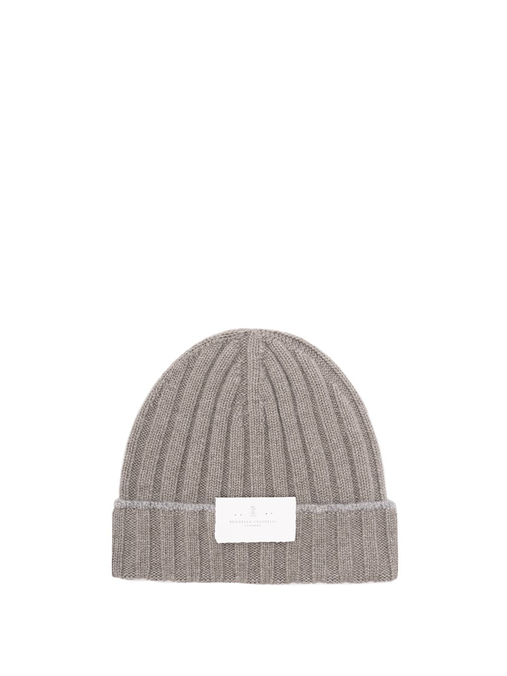 Brunello Cucinelli Men Cashmere Rib Knit Beanie In Gray