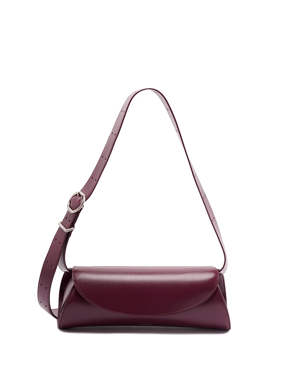 Jil Sander Cannolo Small Leather Shoulder Bag In Brown