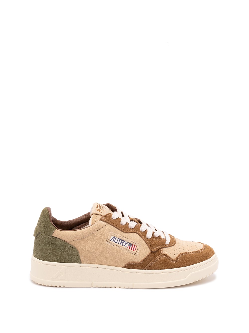 Autry Medalist Suede-panelled Lace-up Sneakers