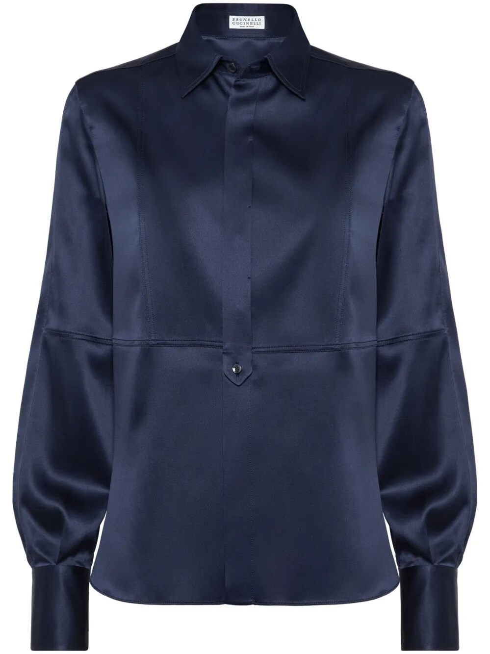 Brunello Cucinelli Satin Shirt With Monili