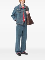 valentino garavani embroidered denim jacket available on
