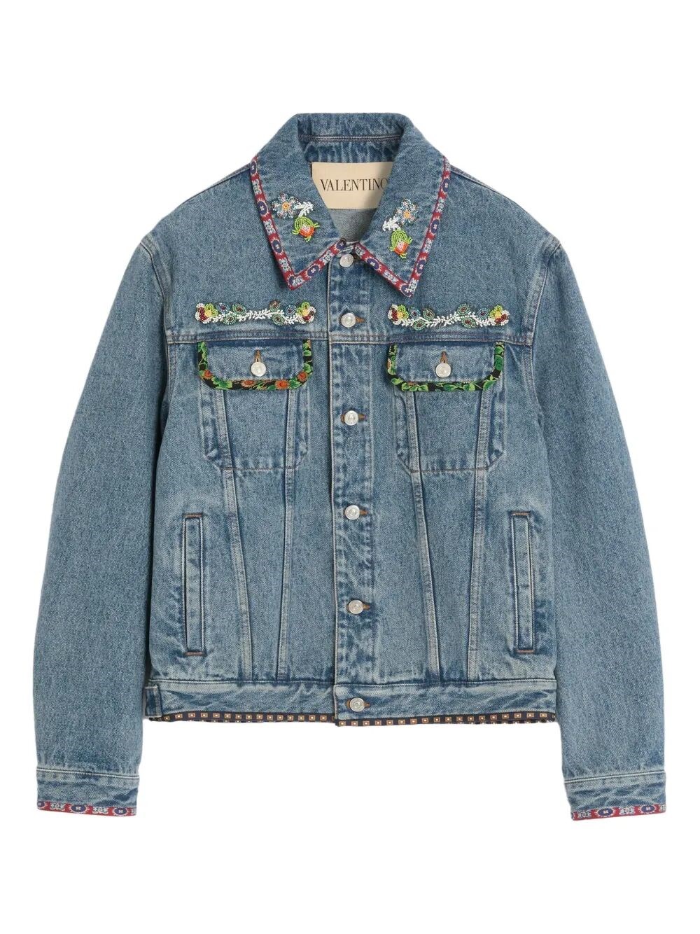 Valentino Denim Jackets Embroideries
