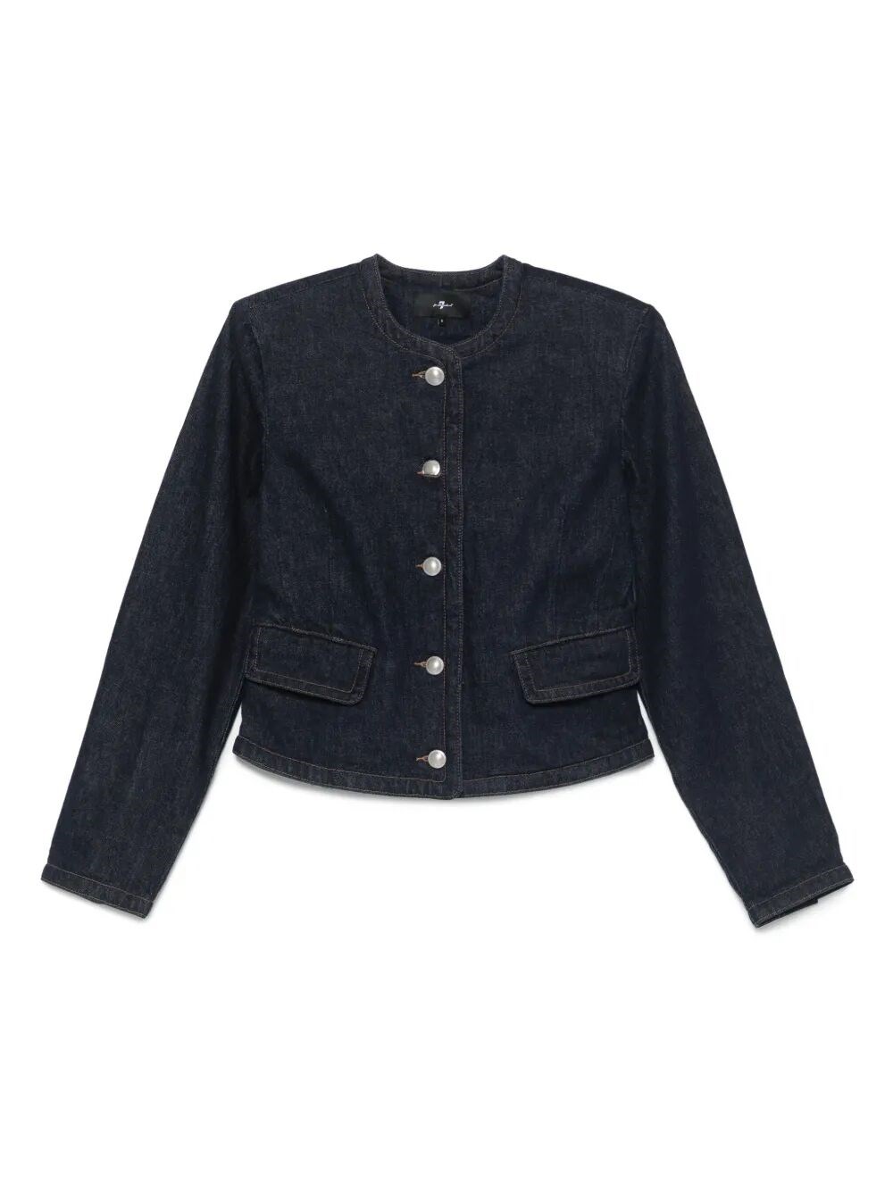 7 For All Mankind Long Sleeve Snap Button Denim Jacket