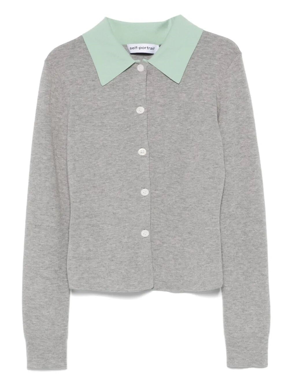 Self-portrait Merino Wool Cardigan