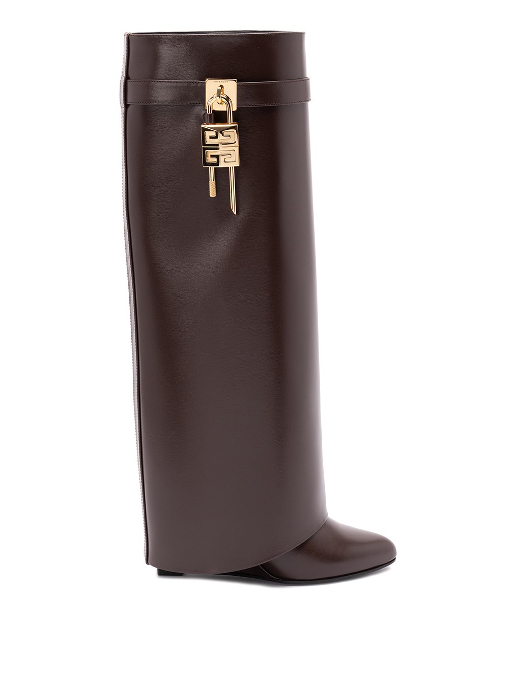 Givenchy Shark Lock Leather Boots In Multi