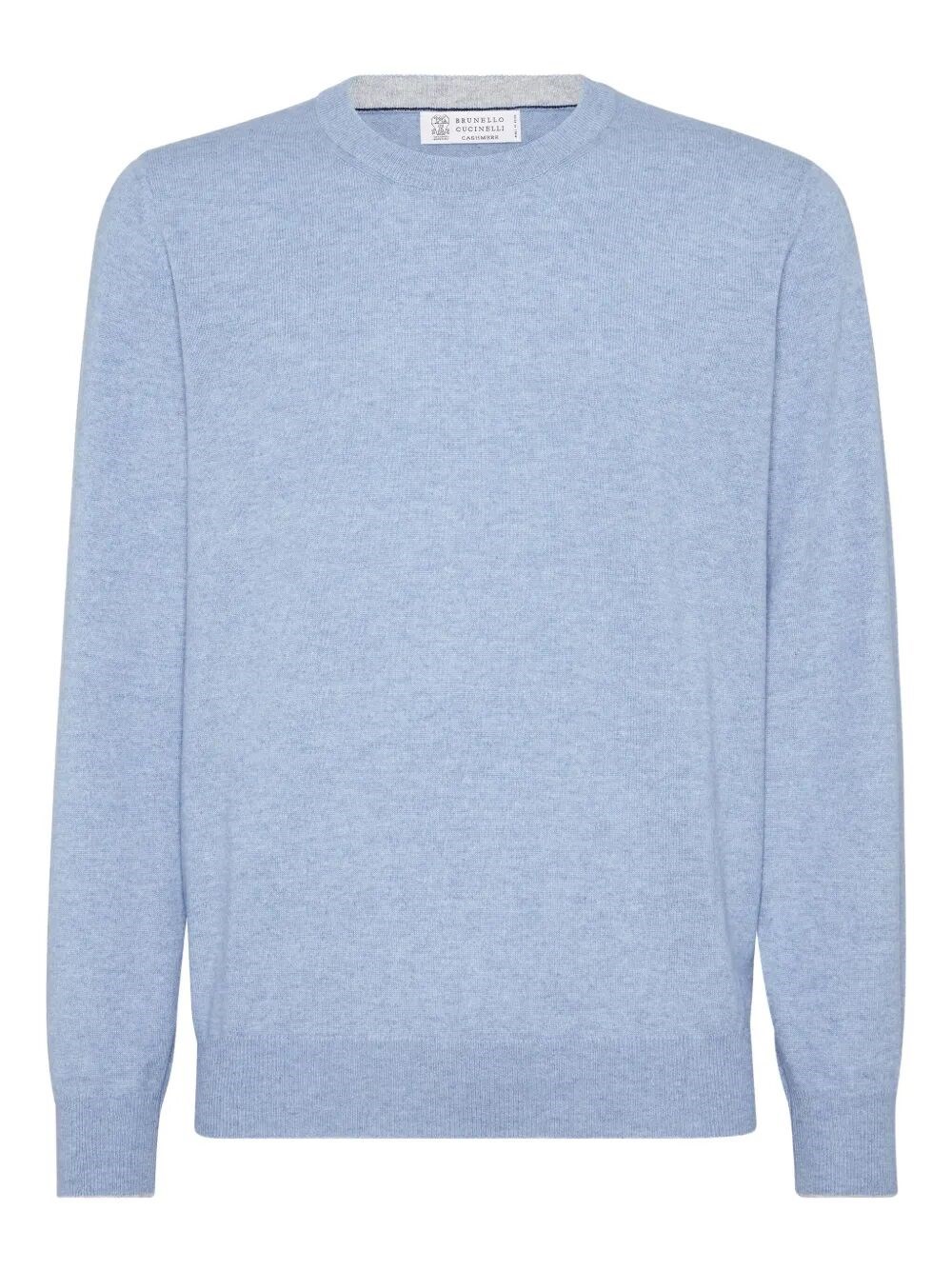 Brunello Cucinelli Cashmere Crew Neck Sweater Clothing In Blue