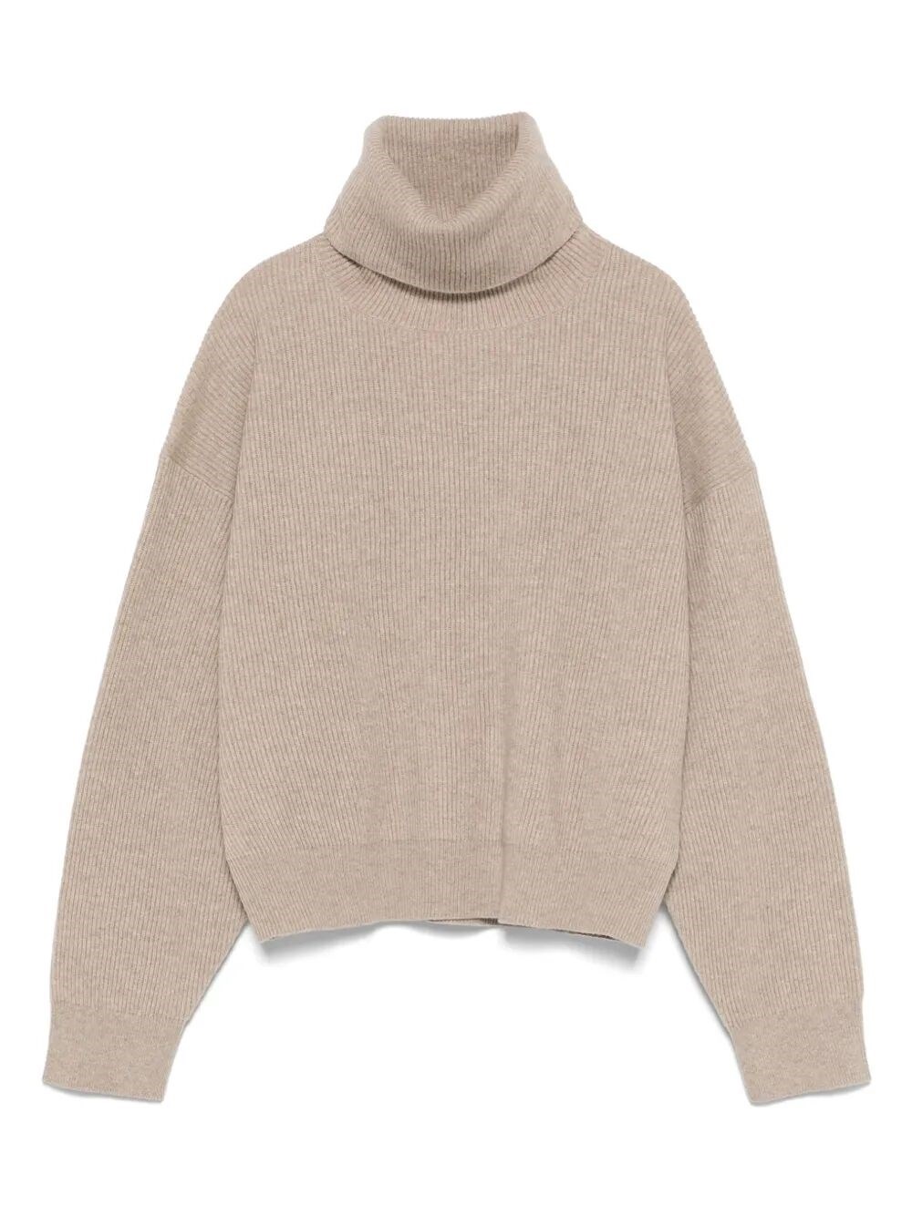 Brunello Cucinelli Women English Rib Turtle-neck Sweater In Neutral