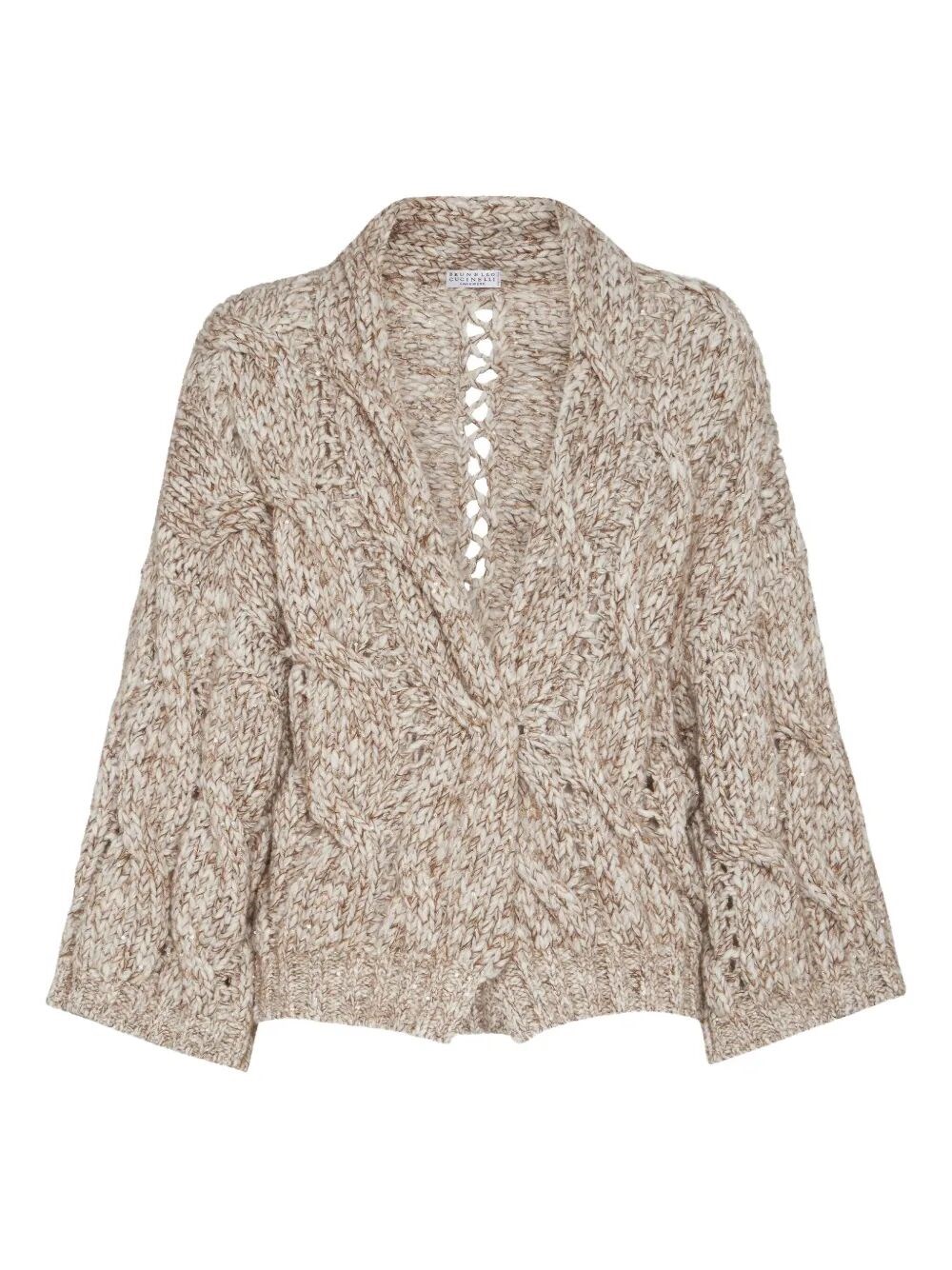 Brunello Cucinelli Long-sleeved Cardigan In Brown