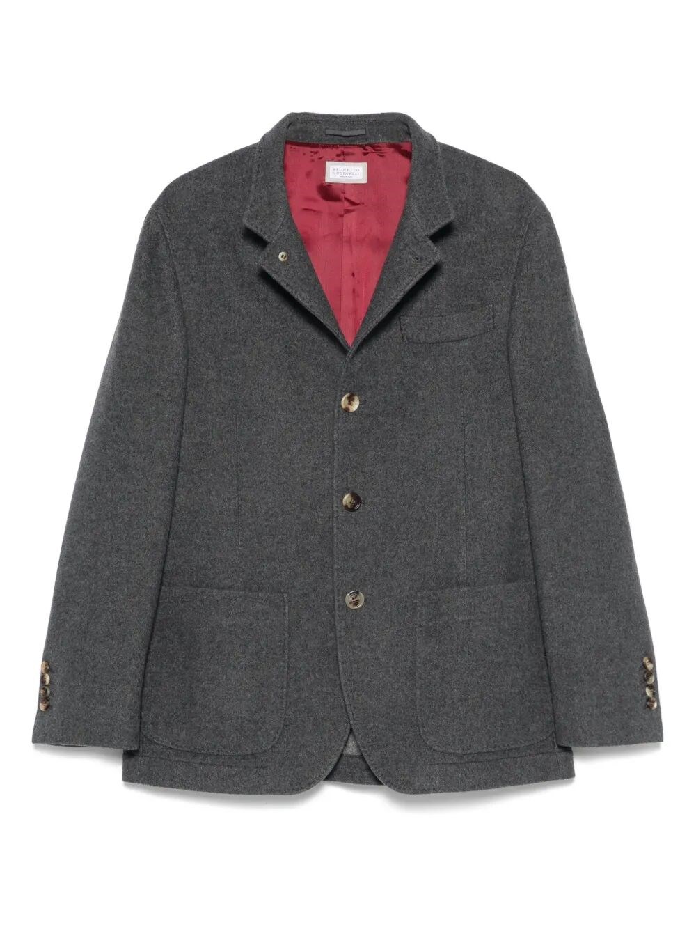Brunello Cucinelli Cashmere Single-breasted Jacket In Black