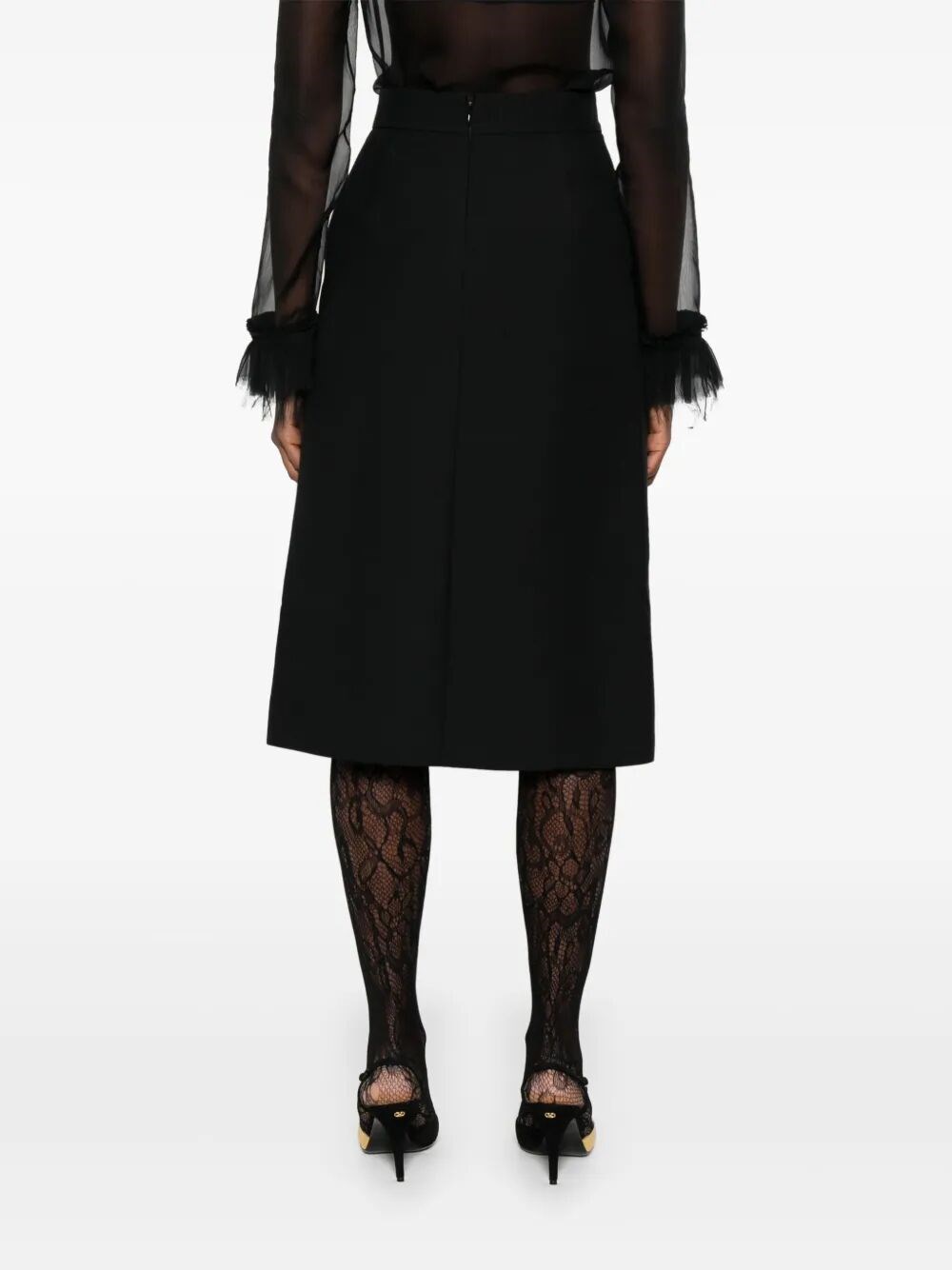 スカート Valentino Garavani Skirt With Leather Details valentino garavani skirt with leather details available on