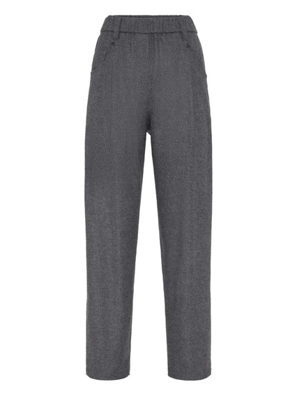 brunello cucinelli flannel twill baggy pants available on