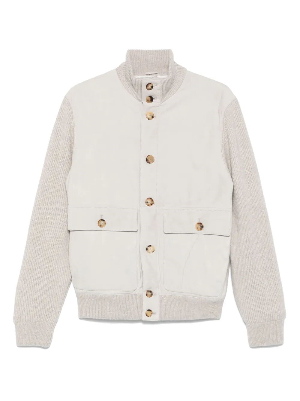 Brunello Cucinelli Men Padded Leather Jacket