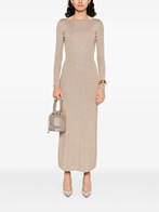 【Max Mara】BRACCO DRESS Viscose and lurex slim-fit dress, beige | 