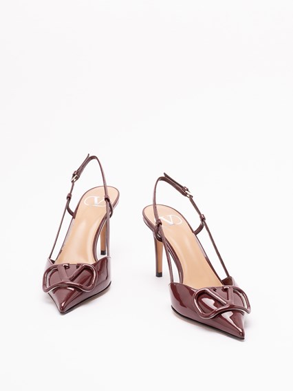 パンプス Valentino Garavani Valentino Garavani Adamantine Slingbacks Adamantine Slingback Pumps In Glitter Fabric 60mm for Woman