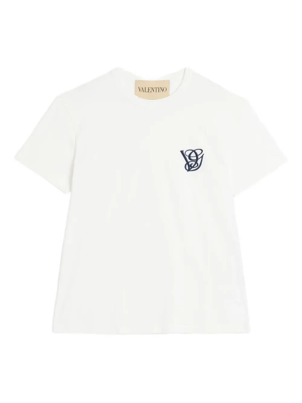 Tシャツ・カットソー Valentino Garavani Vltn Print Regular T-Shirt Valentino Garavani - Cotton crew-neck T-shirt White - The Corner