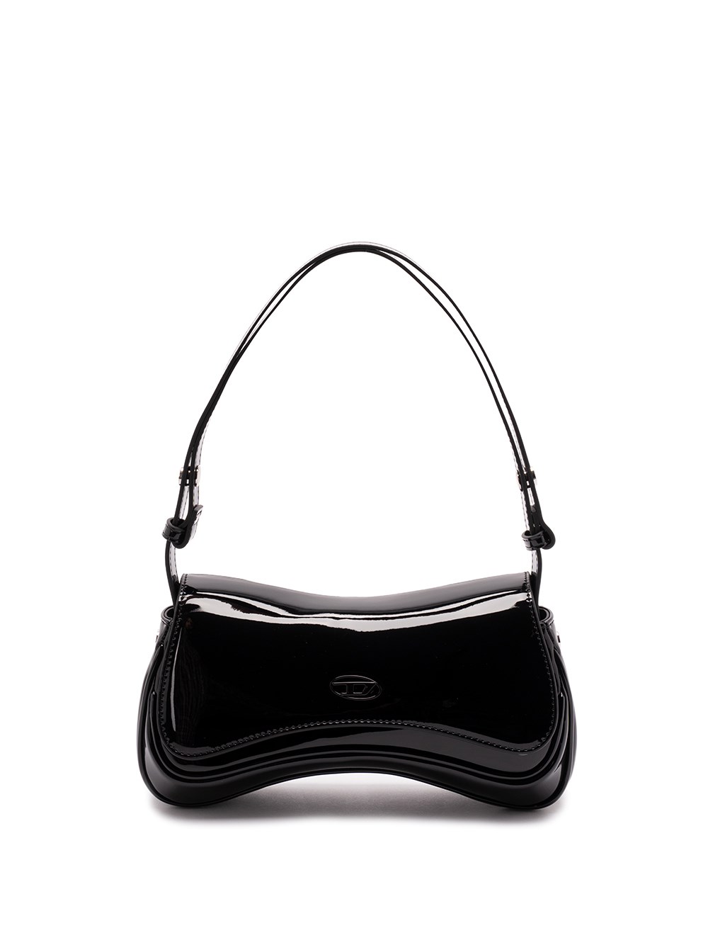 Diesel `play Mirror` Charm With Glossy Finish In Black