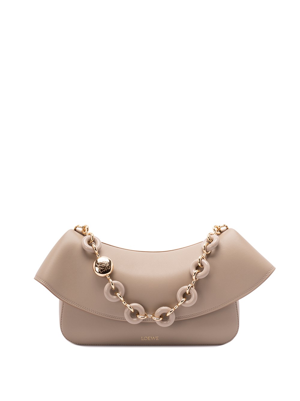 Loewe Womens Ola Medium Leather Cross Body Bag Sand In Multi