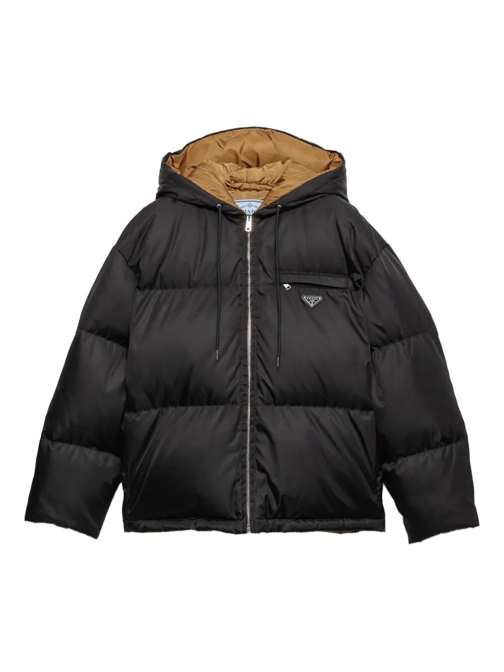 Prada Hooded ``re-nylon` Down Jacket