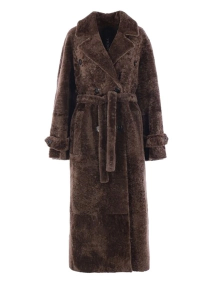 コート BLANCHA Light astrakhan merino shearling coat blancha light `astrakhan` merino shearling trench coat