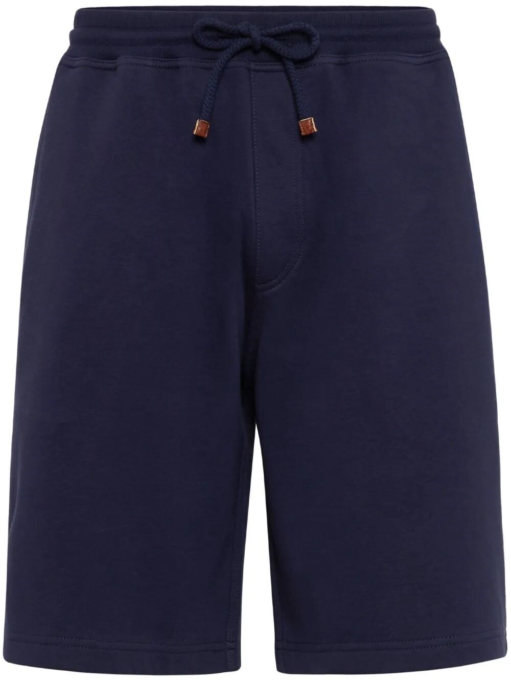 Brunello Cucinelli French Terry Bermuda Shorts In Blue