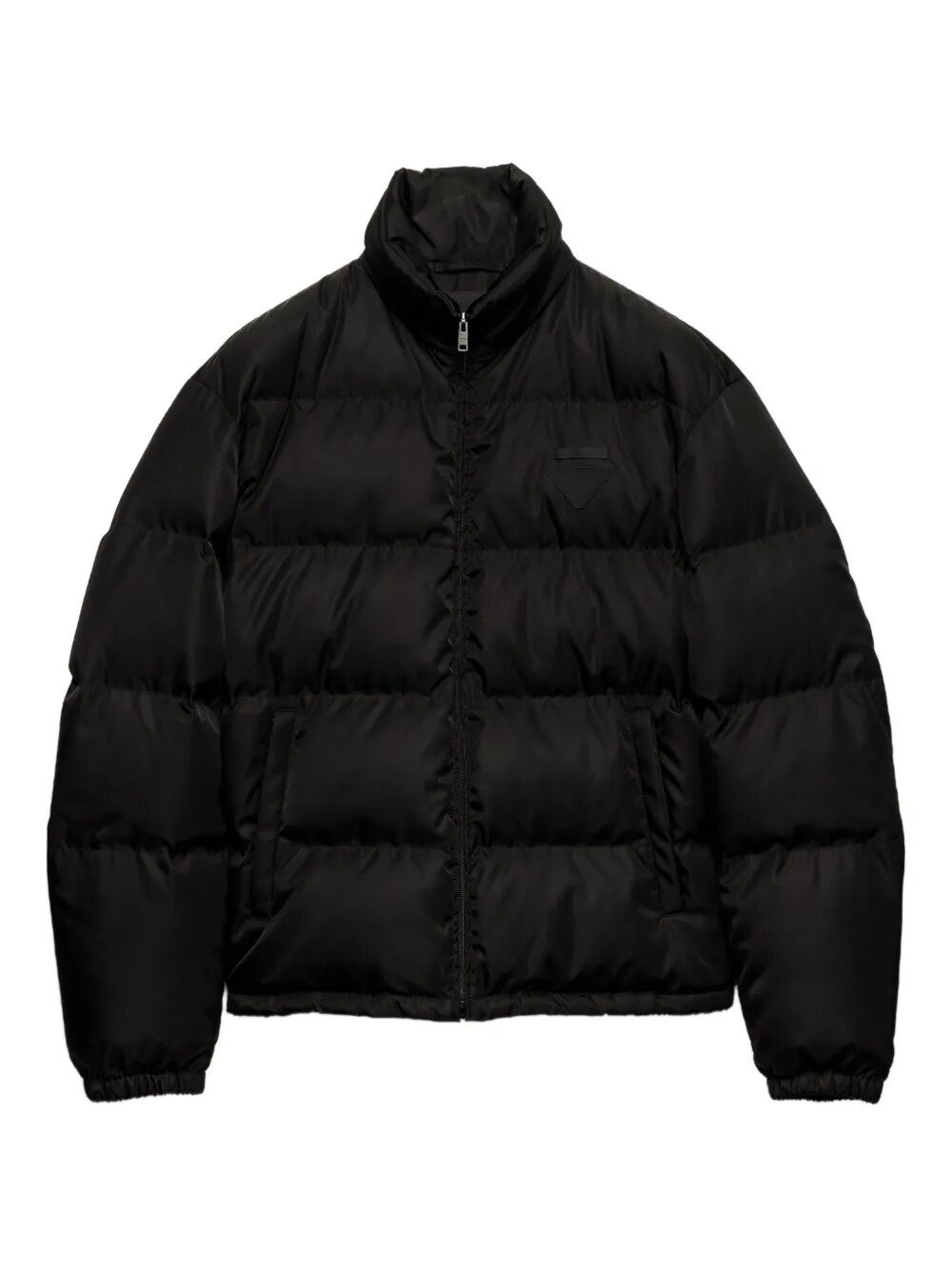 Prada Mens Black Medium-weight Re-nylon Down Jacket In Black