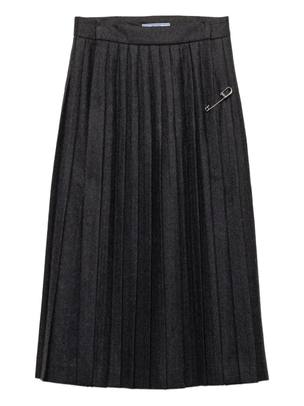 Prada Midi Skirt In Gray