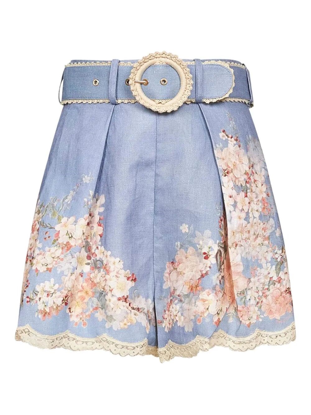 Zimmermann `cascadian Tuck` Shorts In Blue