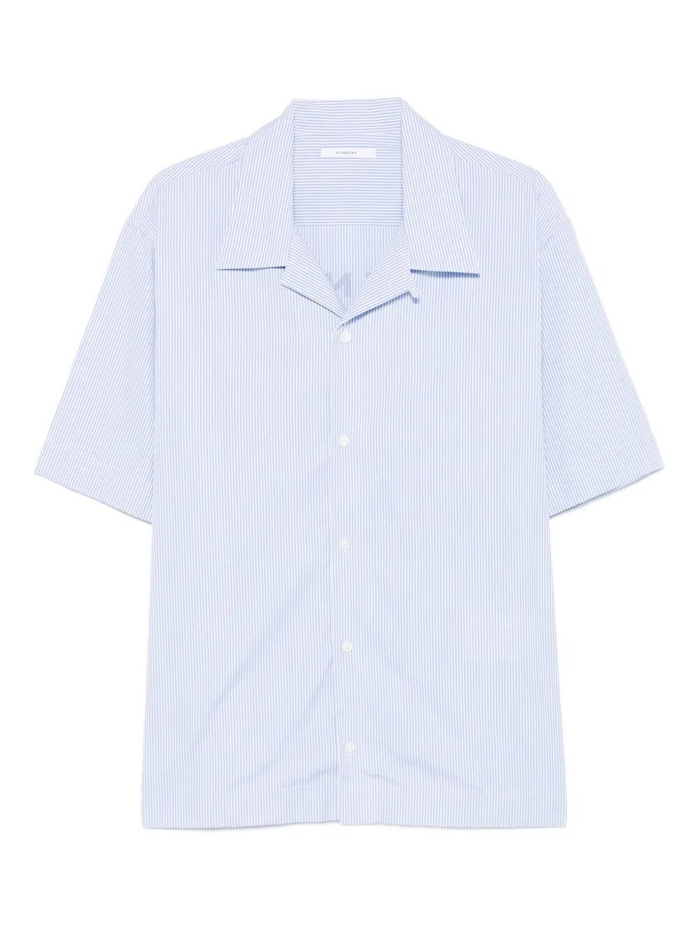 Givenchy Cotton Pinstripe Bowling Shirt In White