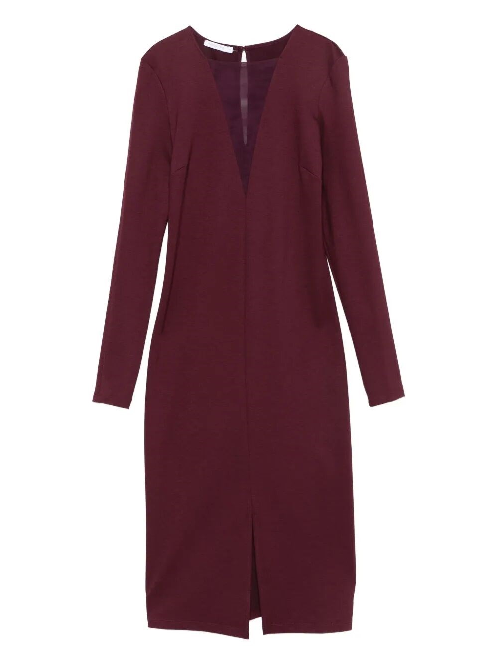 Patrizia Pepe V-neck Long-sleeved Dress In Red