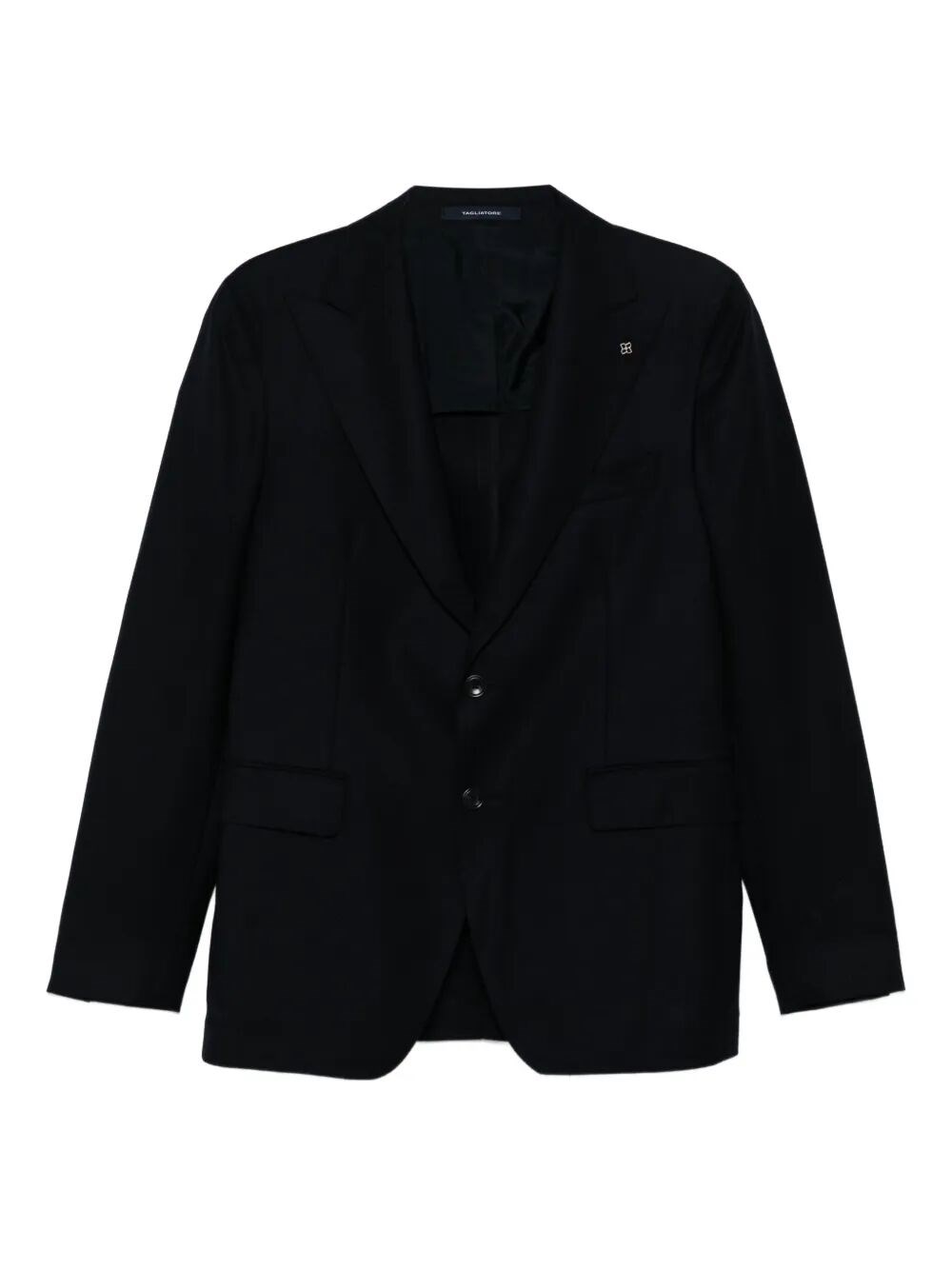 Tagliatore Single-breasted Virgin Wool Blazer In Blue
