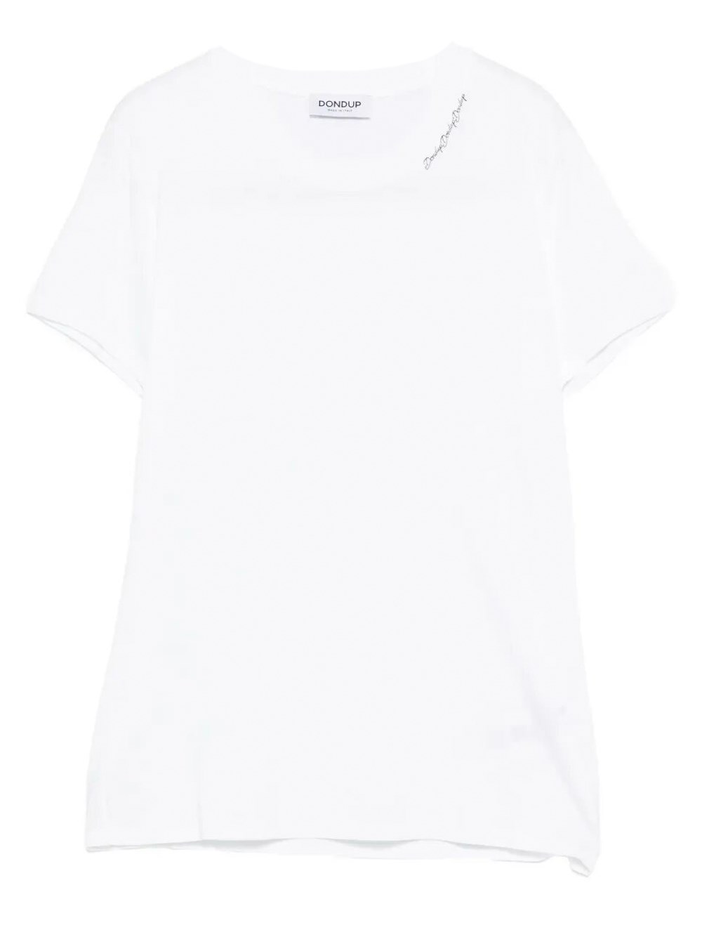 Dondup Logo-embroidered T-shirt In White