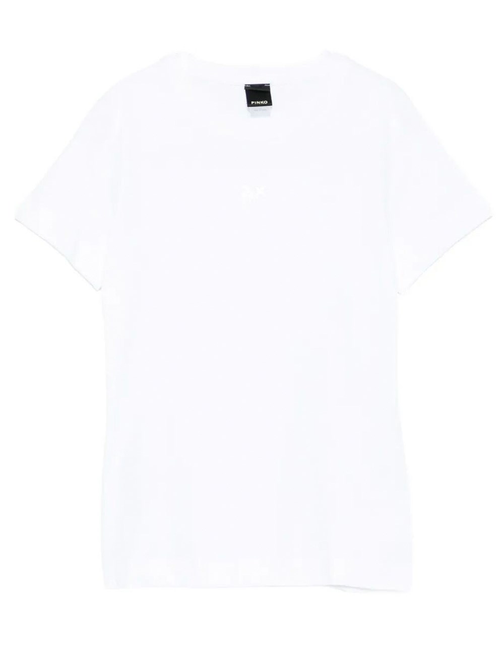 Pinko Crew Neck Short Sleeves Lightweight Soft Fabric In White