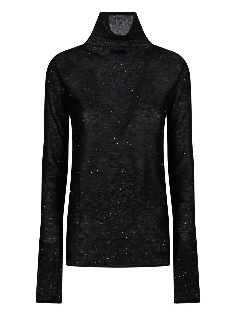 Pinko Long-sleeved Turtleneck Top In Black