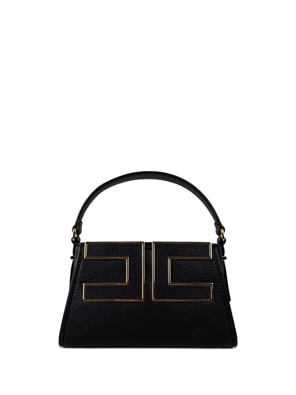 Elisabetta Franchi Black Handbag With Maxi Logo In Black