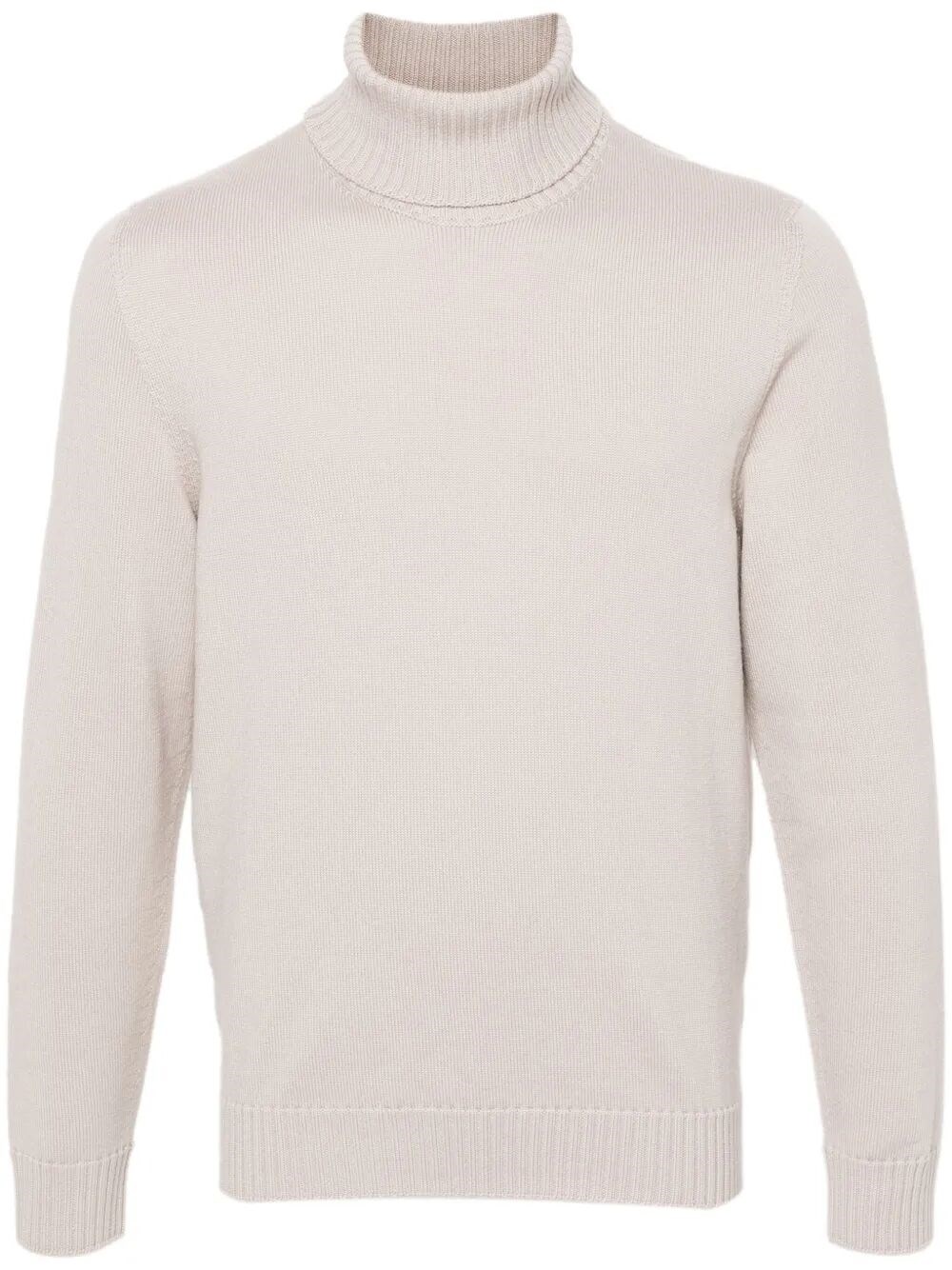 Drumohr Man Turtleneck Off White Size 44 Merino Wool In Neutral